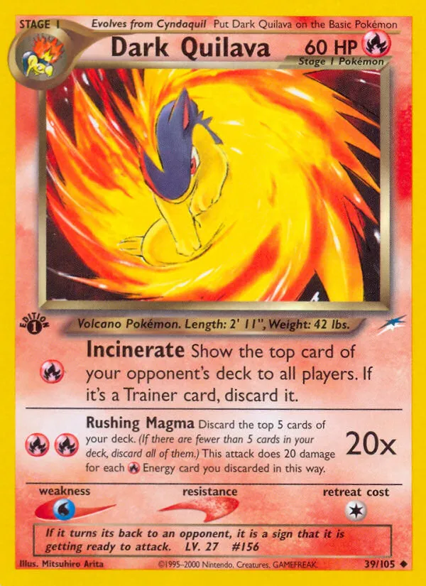 Dark Quilava #39, Neo Destiny 1st Edition