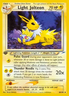 Light Jolteon #48, 1st Edition