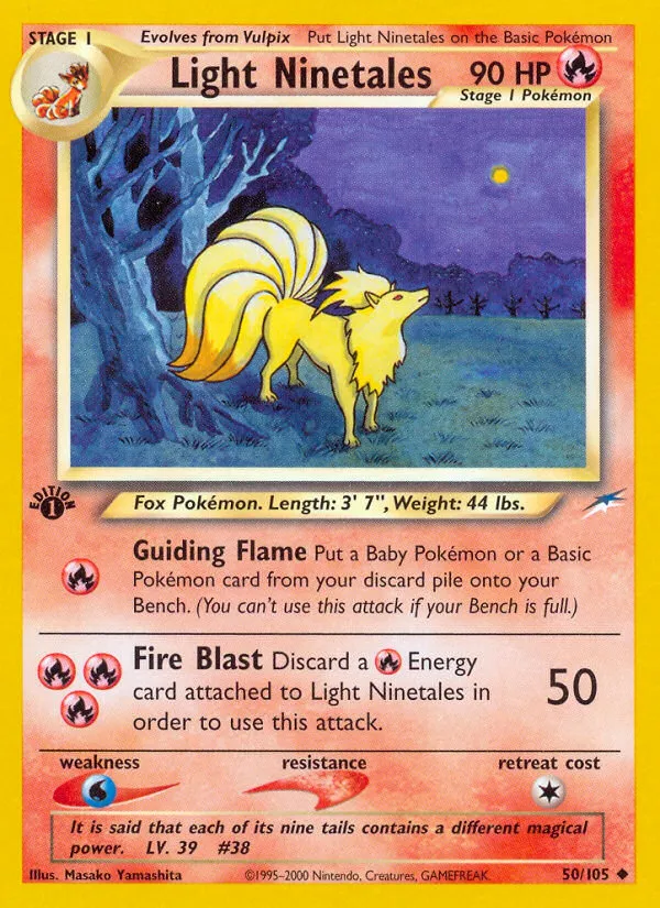 Light Ninetales #50, Neo Destiny 1st Edition