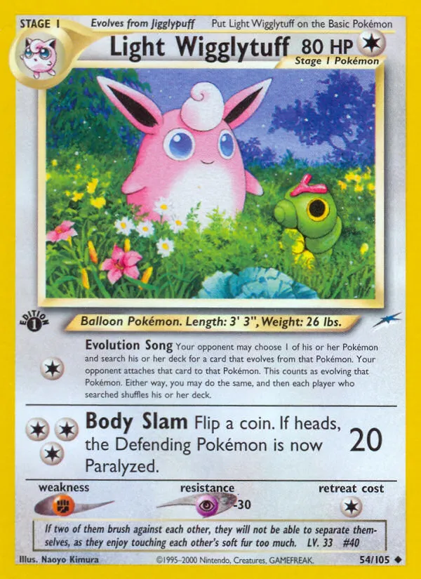 Light Wigglytuff #54, Neo Destiny