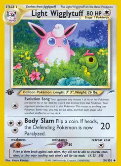 Light Wigglytuff #54, 1st Edition