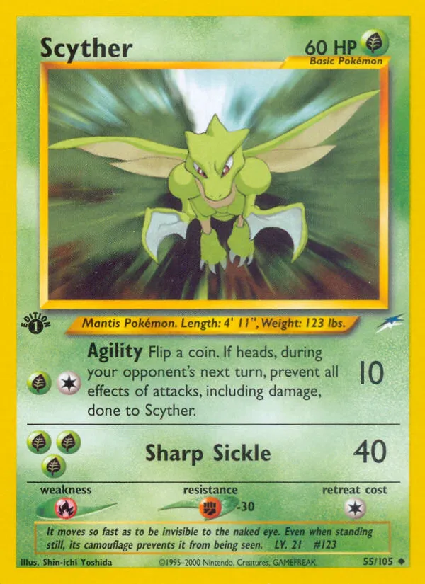 Scyther #55, Neo Destiny 1st Edition