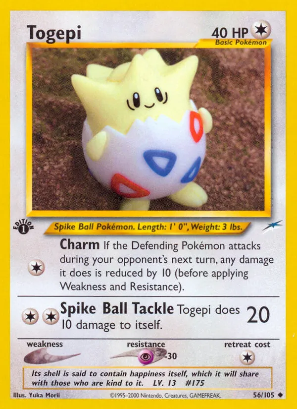 Togepi #56, Neo Destiny 1st Edition