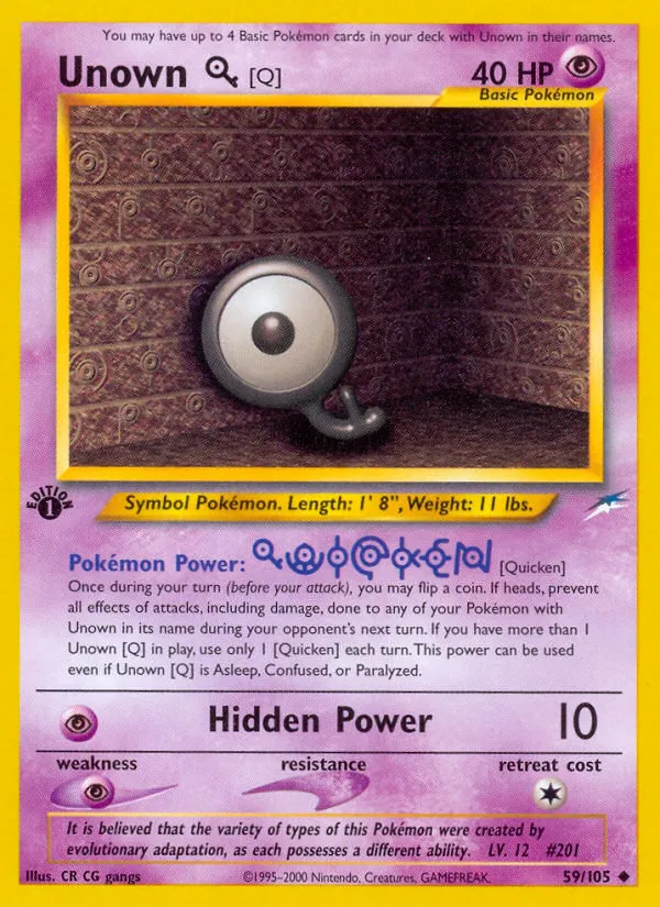 Unown [Q] #59, Neo Destiny
