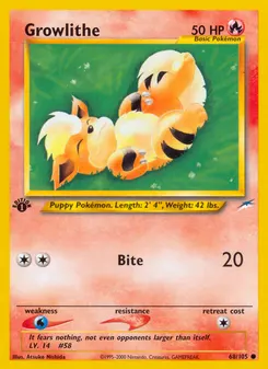 Growlithe #68, 1st Edition