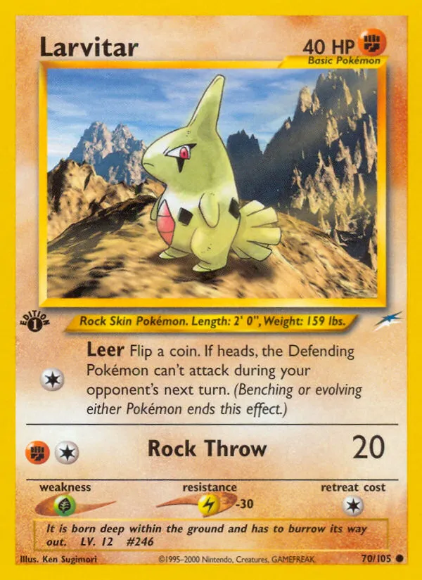 Larvitar #70, Neo Destiny