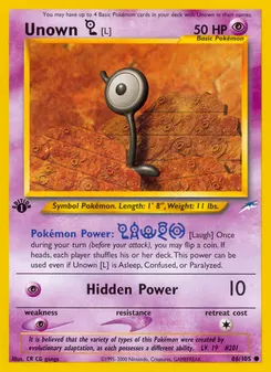 Unown [L] #86, 1st Edition