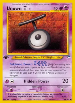 Unown [T] #88, 1st Edition