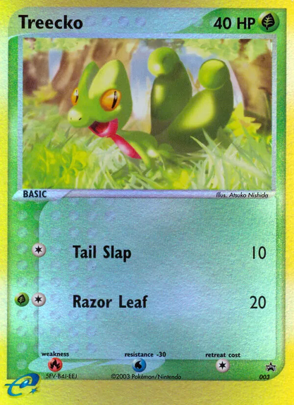 Treecko #3, Nintendo Black Star Promos Reverse Foil