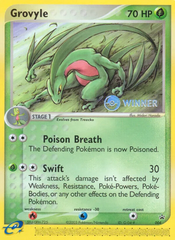 Grovyle #4, Nintendo Black Star Promos Winner