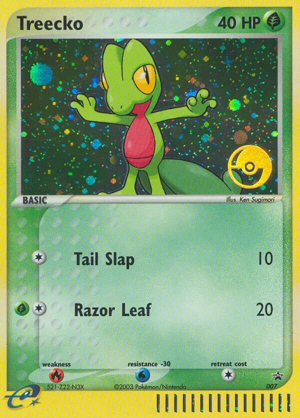 Treecko #7, Nintendo Black Star Promos European Pop Tournament