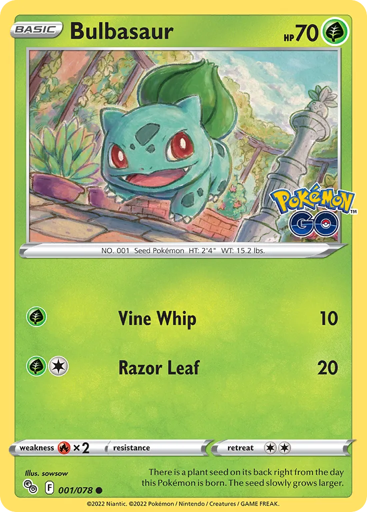 Bulbasaur #1, Pokémon GO Reverse Foil