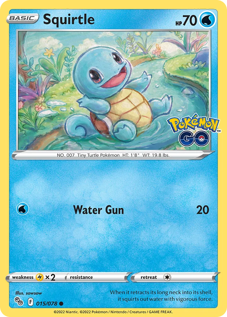 Squirtle #15, Pokémon GO Reverse Foil