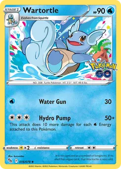 Wartortle #16, Reverse Foil