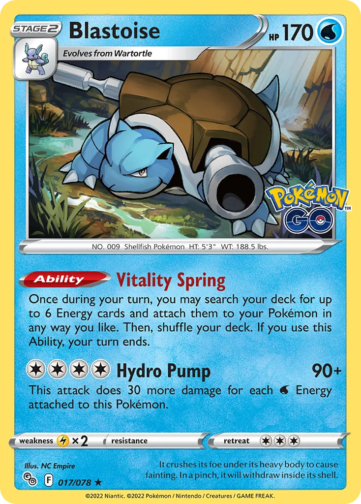Blastoise #17, Pokémon GO