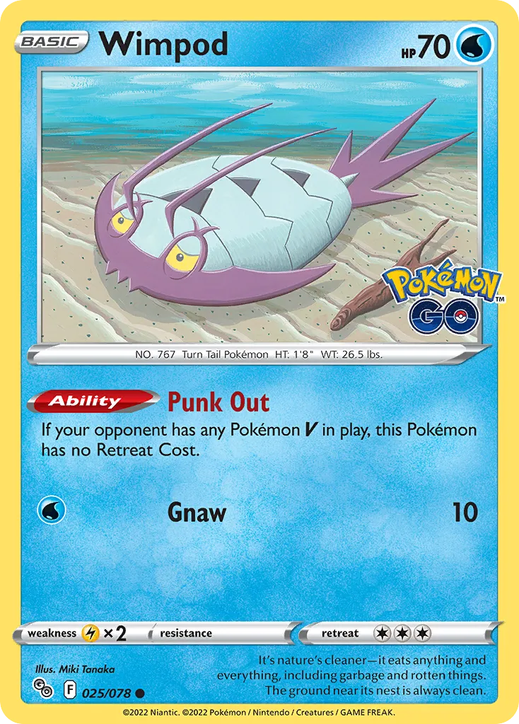 Wimpod #25, Pokémon GO Reverse Foil