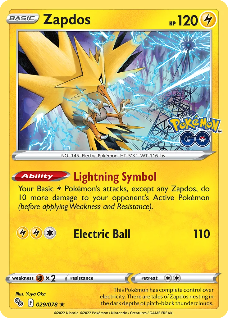 Zapdos #29, Pokémon GO Reverse Foil