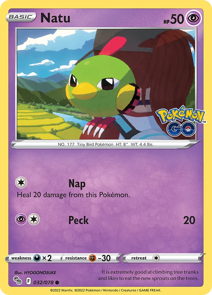 Natu #32, Pokémon GO Reverse Foil