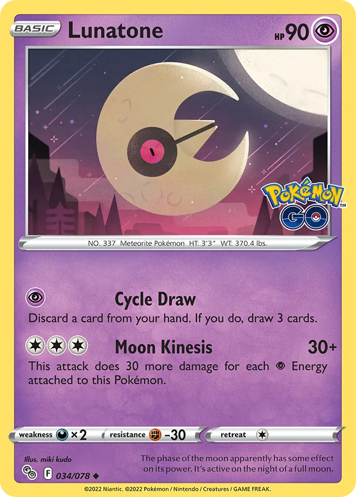Lunatone #34, Pokémon GO