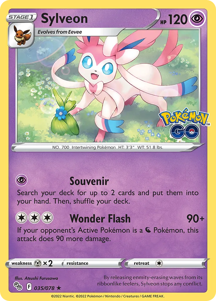 Sylveon #35, Pokémon GO Reverse Foil