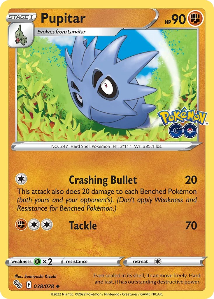Pupitar #38, Pokémon GO Reverse Foil
