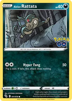 Alolan Rattata #41, Reverse Foil