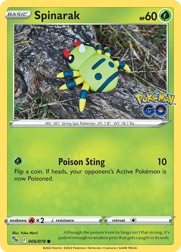 Spinarak #6, Pokémon GO Reverse Foil