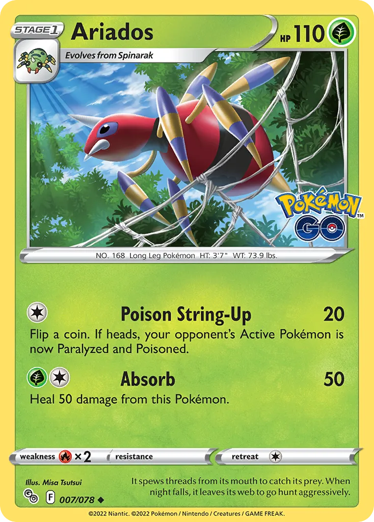 Ariados #7, Pokémon GO Reverse Foil