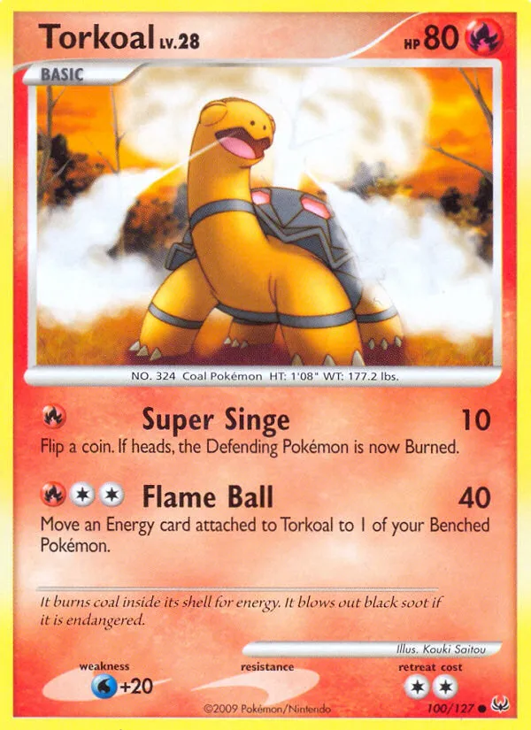 Torkoal #100, Platinum Reverse Foil