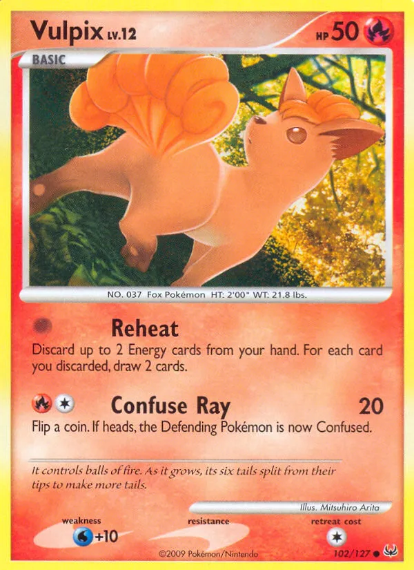 Vulpix #102, Platinum Reverse Foil