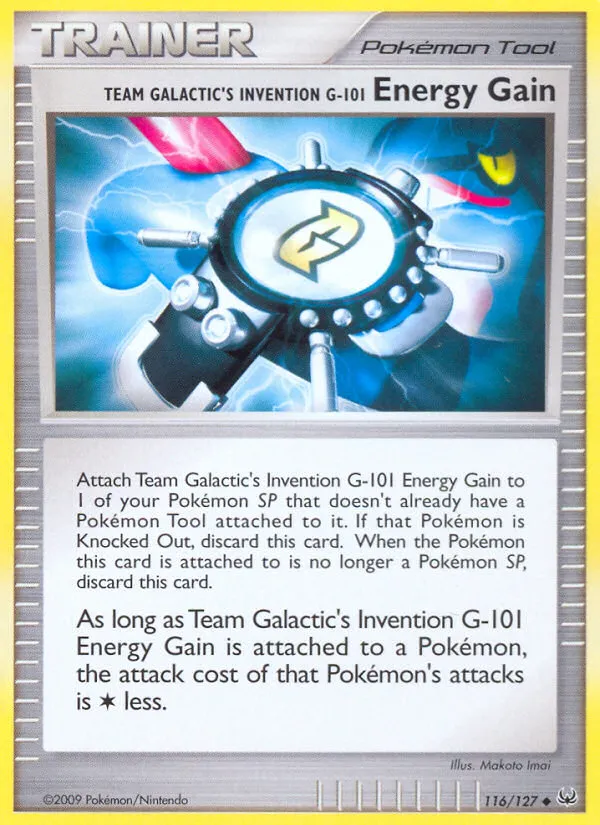 Team Galactic's Invention G-101 Energy Gain #116, Platinum Reverse Foil