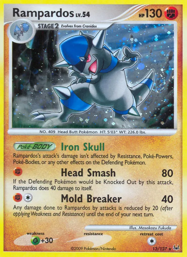 Rampardos #13, Platinum Reverse Foil