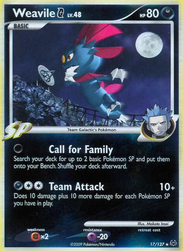 Weavile G #17, Platinum Reverse Foil
