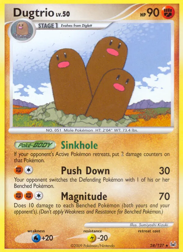 Dugtrio #24, Platinum Reverse Foil