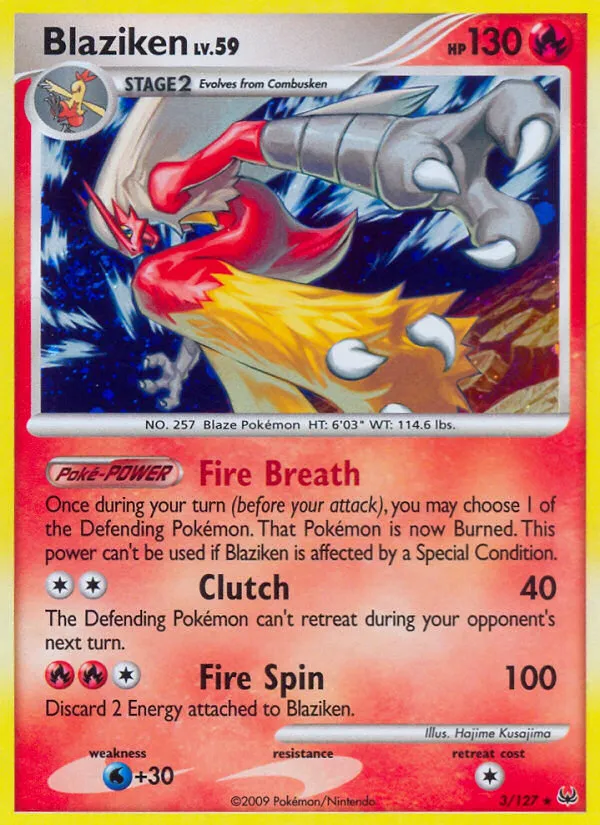 Blaziken #3, Platinum Reverse Foil