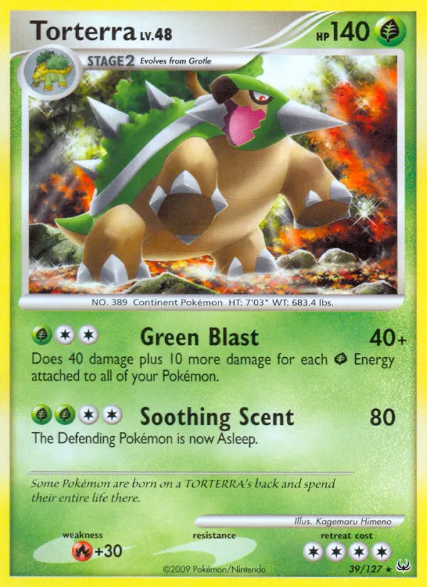 Torterra #39, Platinum Reverse Foil