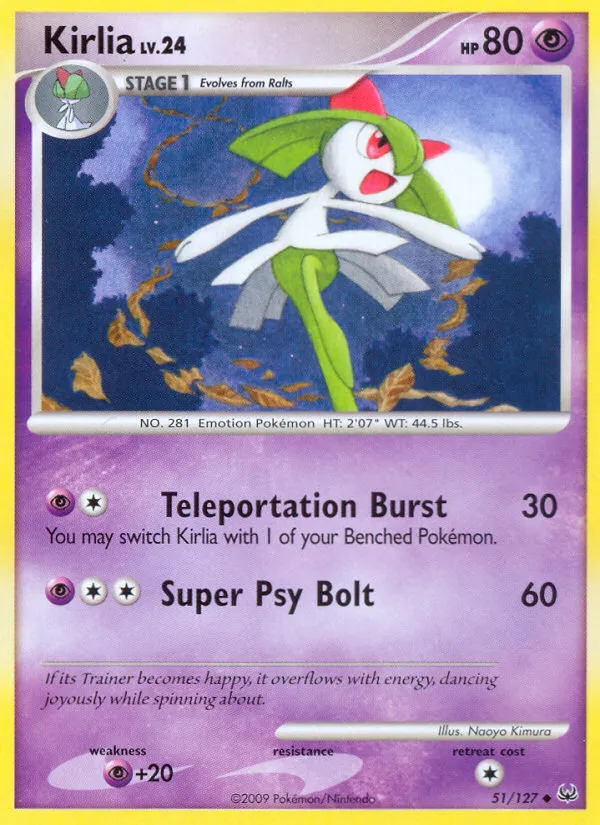 Kirlia #51, Platinum Reverse Foil