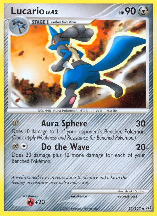 Lucario #53, Platinum Prerelease