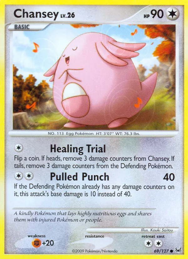 Chansey #69, Platinum Reverse Foil