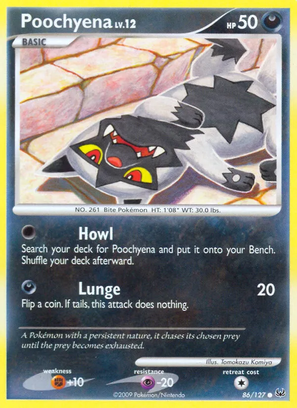 Poochyena #86, Platinum Reverse Foil