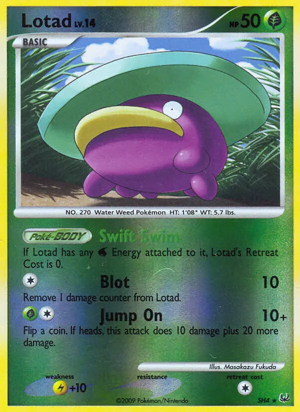 Lotad #SH4, Platinum Reverse Foil