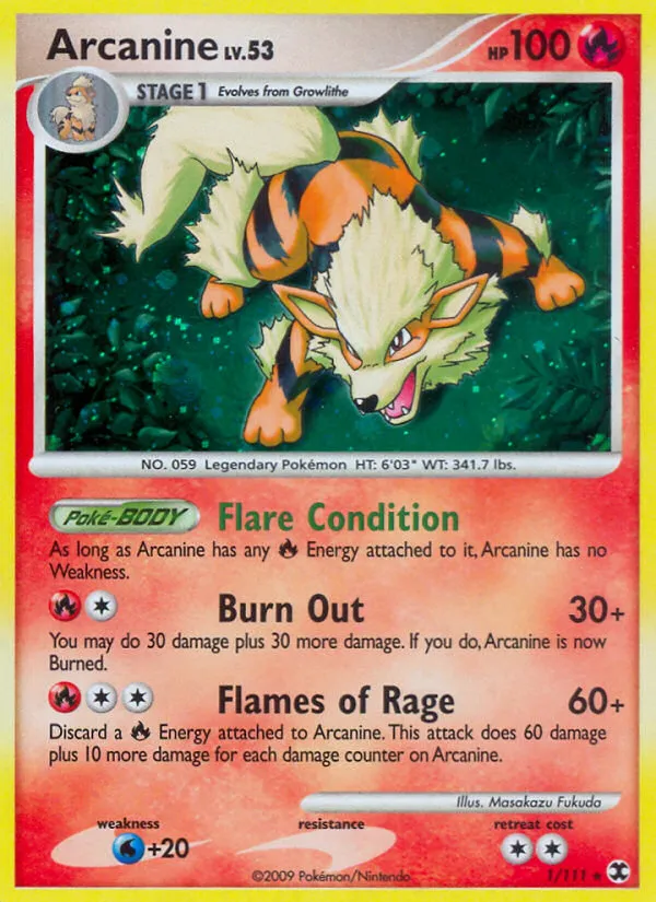 Arcanine #1, Rising Rivals Reverse Foil