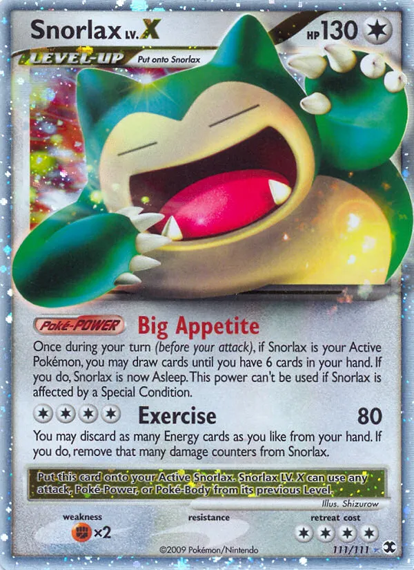 Snorlax LV.X #111, Rising Rivals