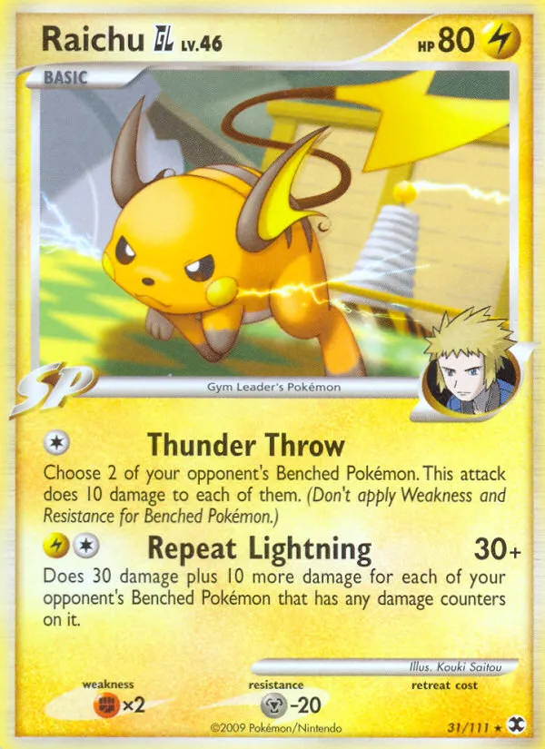 Raichu GL #31, Rising Rivals Reverse Foil
