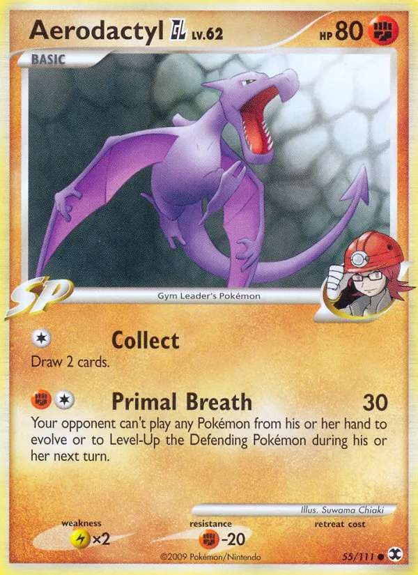 Aerodactyl GL #55, Rising Rivals Reverse Foil