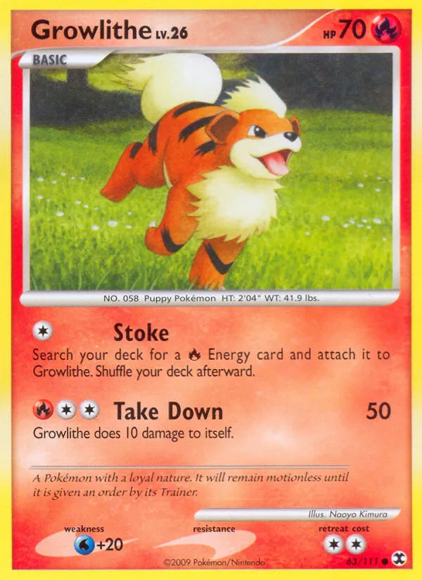 Growlithe #63, Rising Rivals Reverse Foil