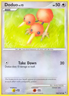Doduo #102, Reverse Foil