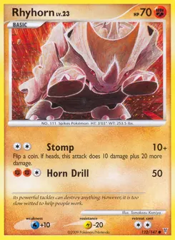 Rhyhorn #122, Reverse Foil