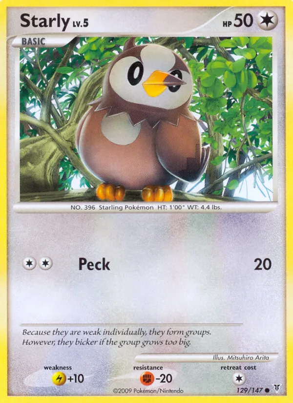 Starly #129, Supreme Victors Reverse Foil