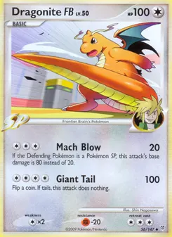 Dragonite FB #56, Crosshatch-2010 Pokemon League